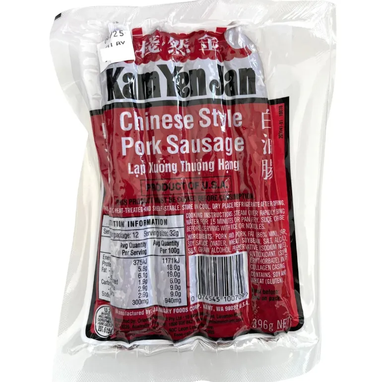 Chinese Style Pork Sausage 396g Kam Yen Jan