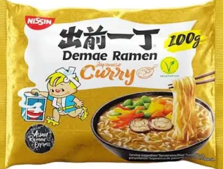 Damae Ramen Nudlar Japansk Curry 100g Nissin