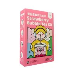 Instant Bubble Tea Kit Jordgubbar Tokimeki 3-pack