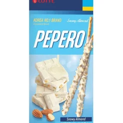 Pepero Snowy Almond Vitchoklad & Mandel 32g