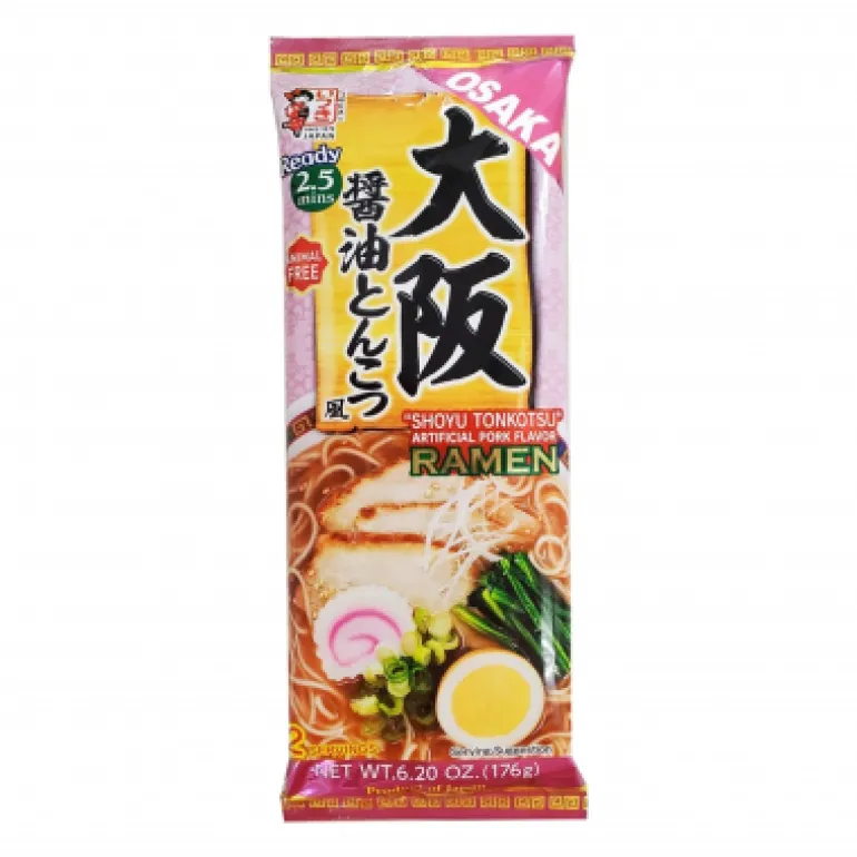 Ramen Nudlar Vegan Shoyu Tonkotsu 176g Osaka Japan