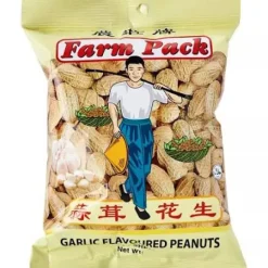 Rostade Jordnötter Vitlökssmak 300g Farm Pack